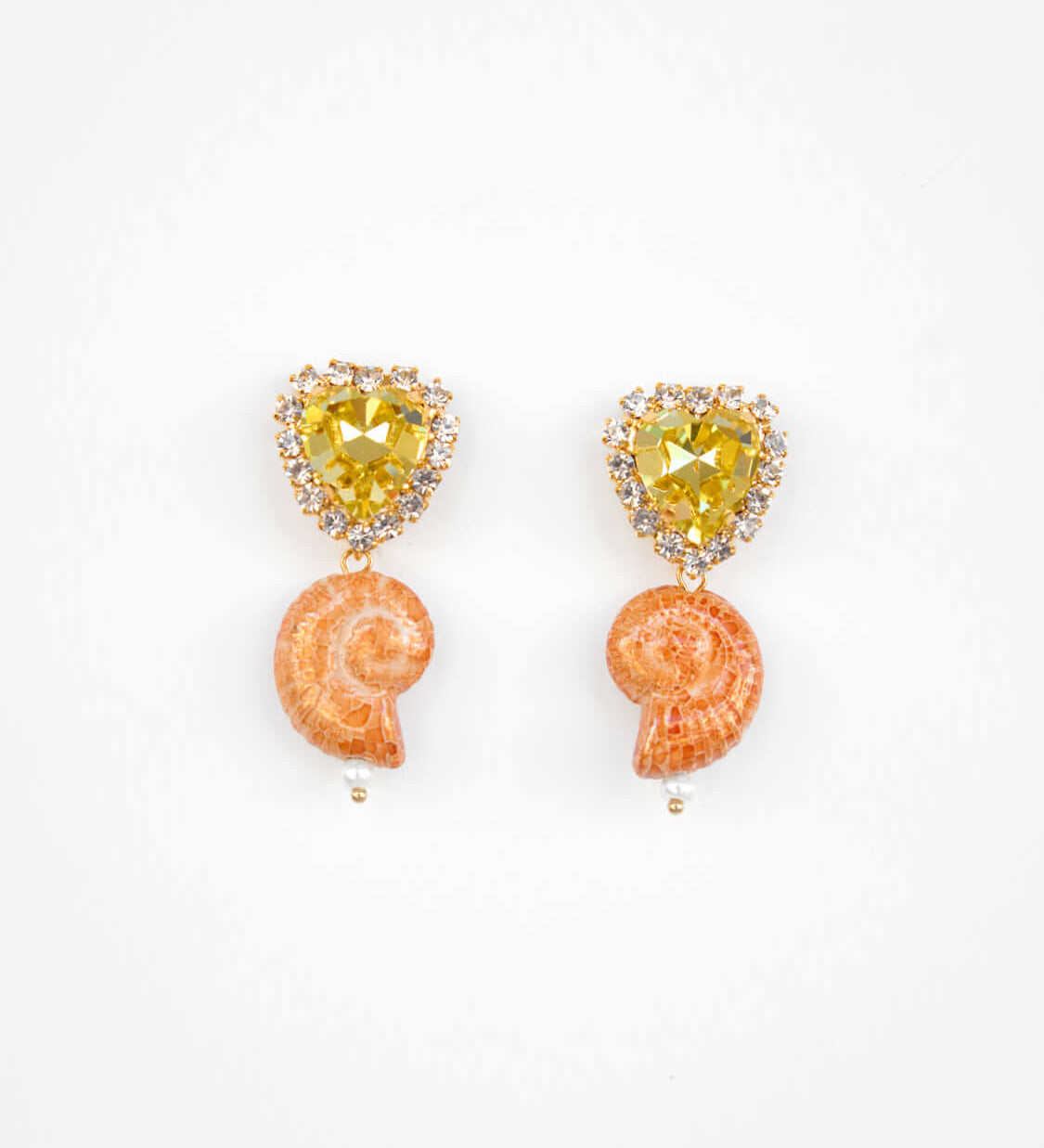 Handgemachte Citrus Kiss Ohrringe 24K Vergoldet l Yasèmia Jewellery Yasèmia