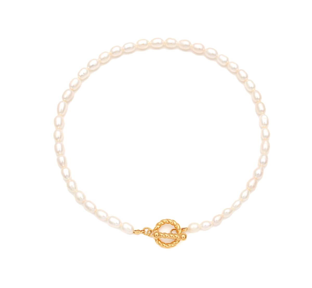 Elegante Lolita Halskette aus 18K vergoldetem Edelstahl mit Süßwasserperlen l Yasèmia Jewellery Yasèmia