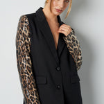 Animal Print Blazer – Schwarz | Yasèmia Clothes Yasèmia