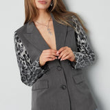 Animal Print Blazer – Schwarz | Yasèmia Clothes Yasèmia