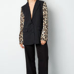 Animal Print Blazer – Schwarz | Yasèmia Clothes Yasèmia