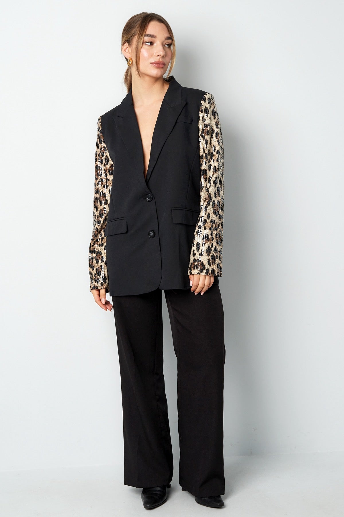 Animal Print Blazer – Schwarz | Yasèmia Clothes Yasèmia