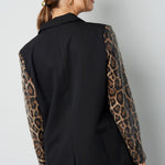 Animal Print Blazer – Schwarz | Yasèmia Clothes Yasèmia