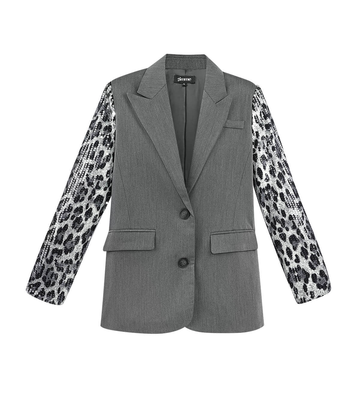 Animal Print Blazer – Schwarz | Yasèmia Clothes Yasèmia