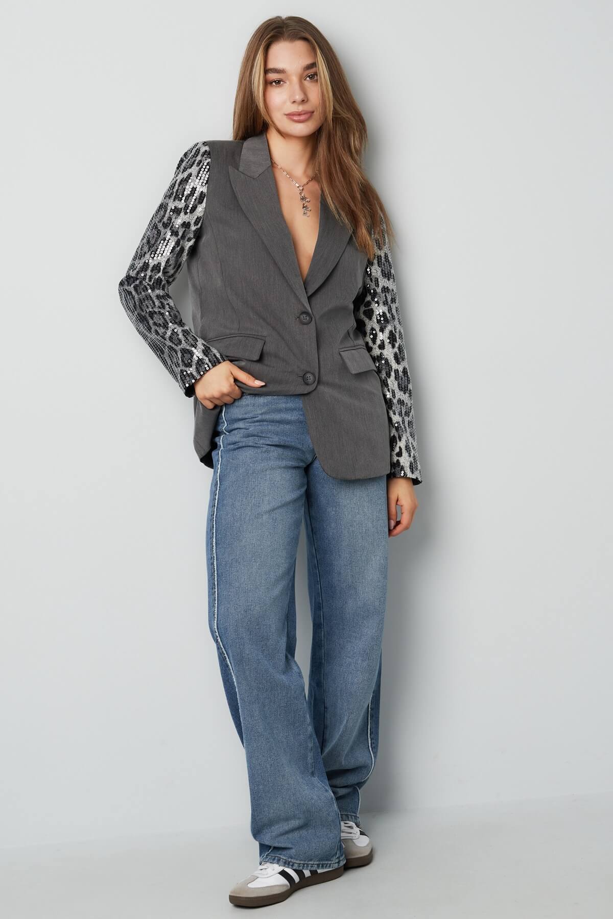 Animal Print Blazer – Schwarz | Yasèmia Clothes Yasèmia