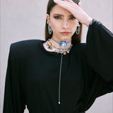 Aria Choker – Silber, Preciosa Kristall & Saphir | Yasèmia Choker Yasèmia