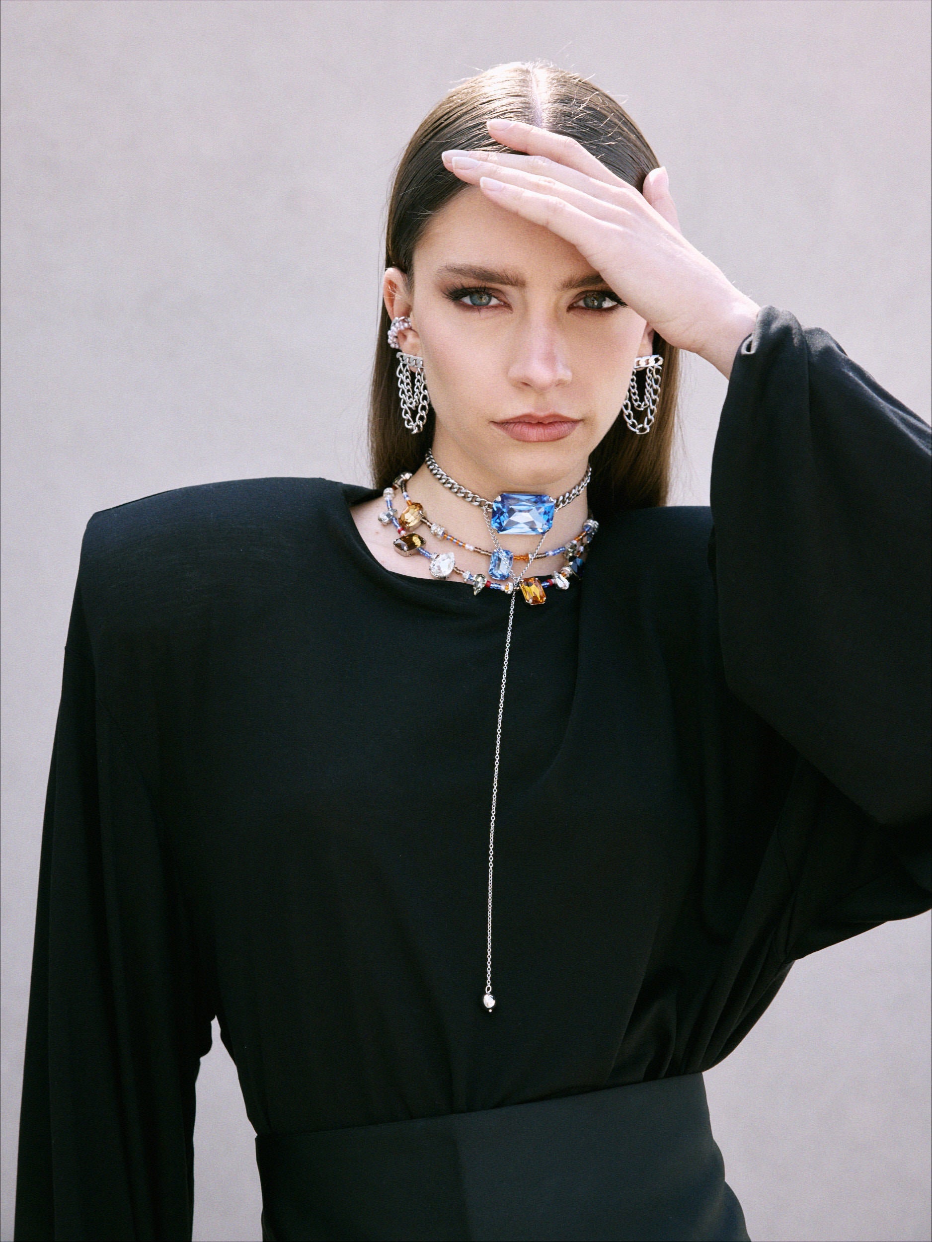 Aria Choker – Silber, Preciosa Kristall & Saphir | Yasèmia Choker Yasèmia