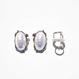Cayo Ohrringe | Silberversilbertes Set mit Perlen & Ohrmanschette – Yasèmia Earrings Yasèmia