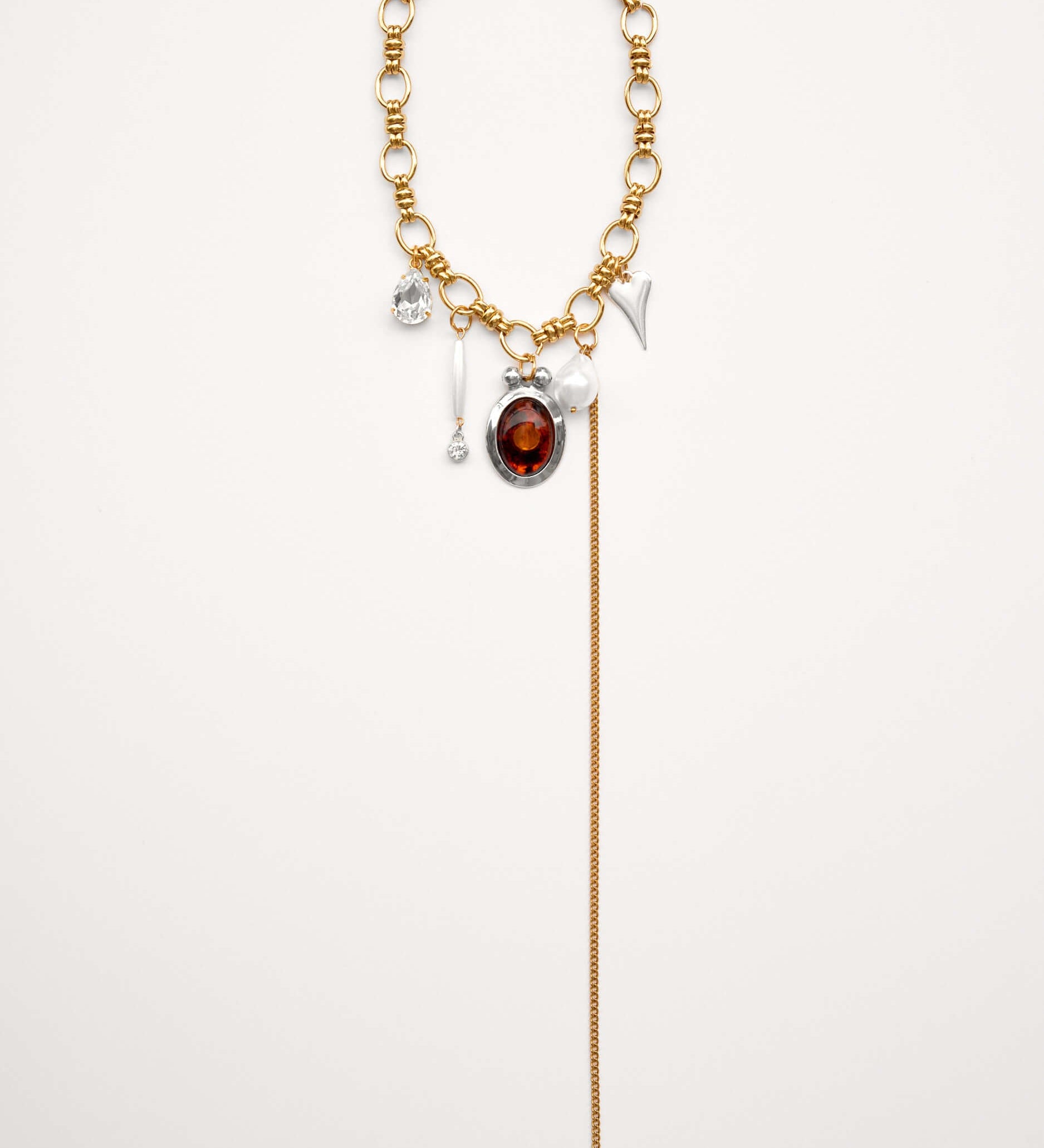 Eclat Necklace – Gold, Kristall & Perlen | Yasèmia Necklace Yasèmia