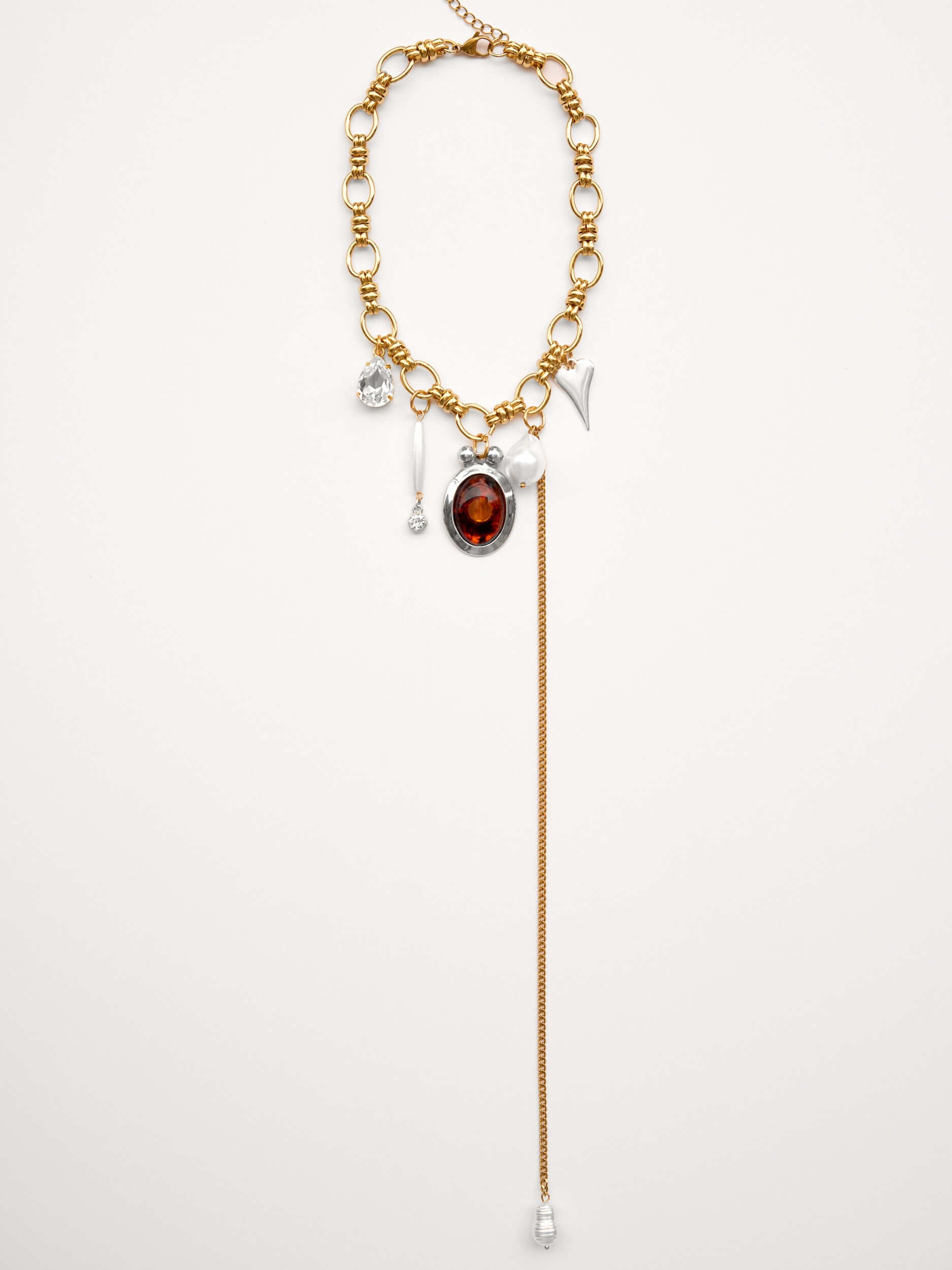 Eclat Necklace – Gold, Kristall & Perlen | Yasèmia Necklace Yasèmia