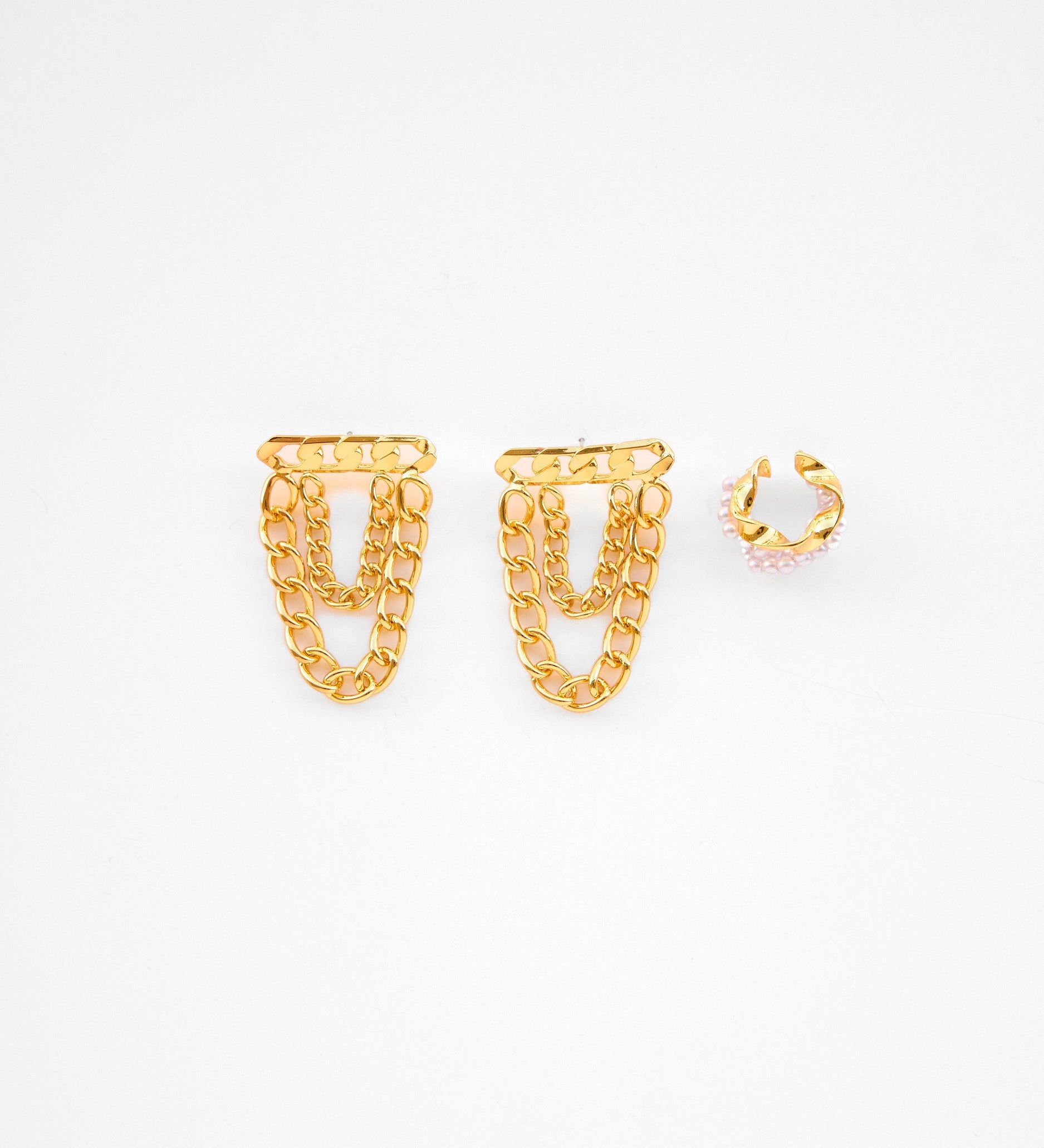Emilia Ohrringe Set — 24k Goldvergoldet mit Perlen | Yasèmia Fashion Jewellery Yasèmia