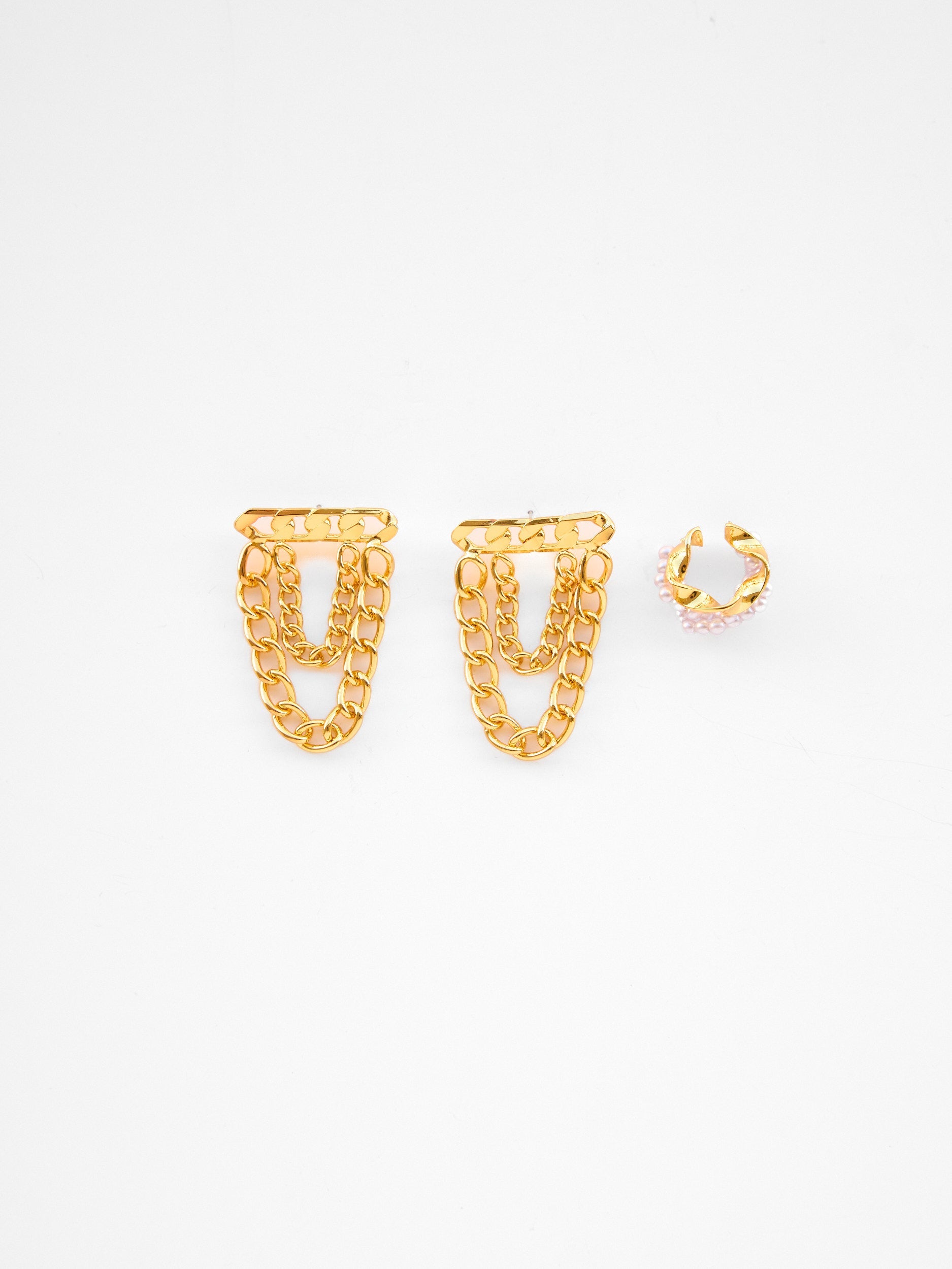 Emilia Ohrringe Set — 24k Goldvergoldet mit Perlen | Yasèmia Fashion Jewellery Yasèmia