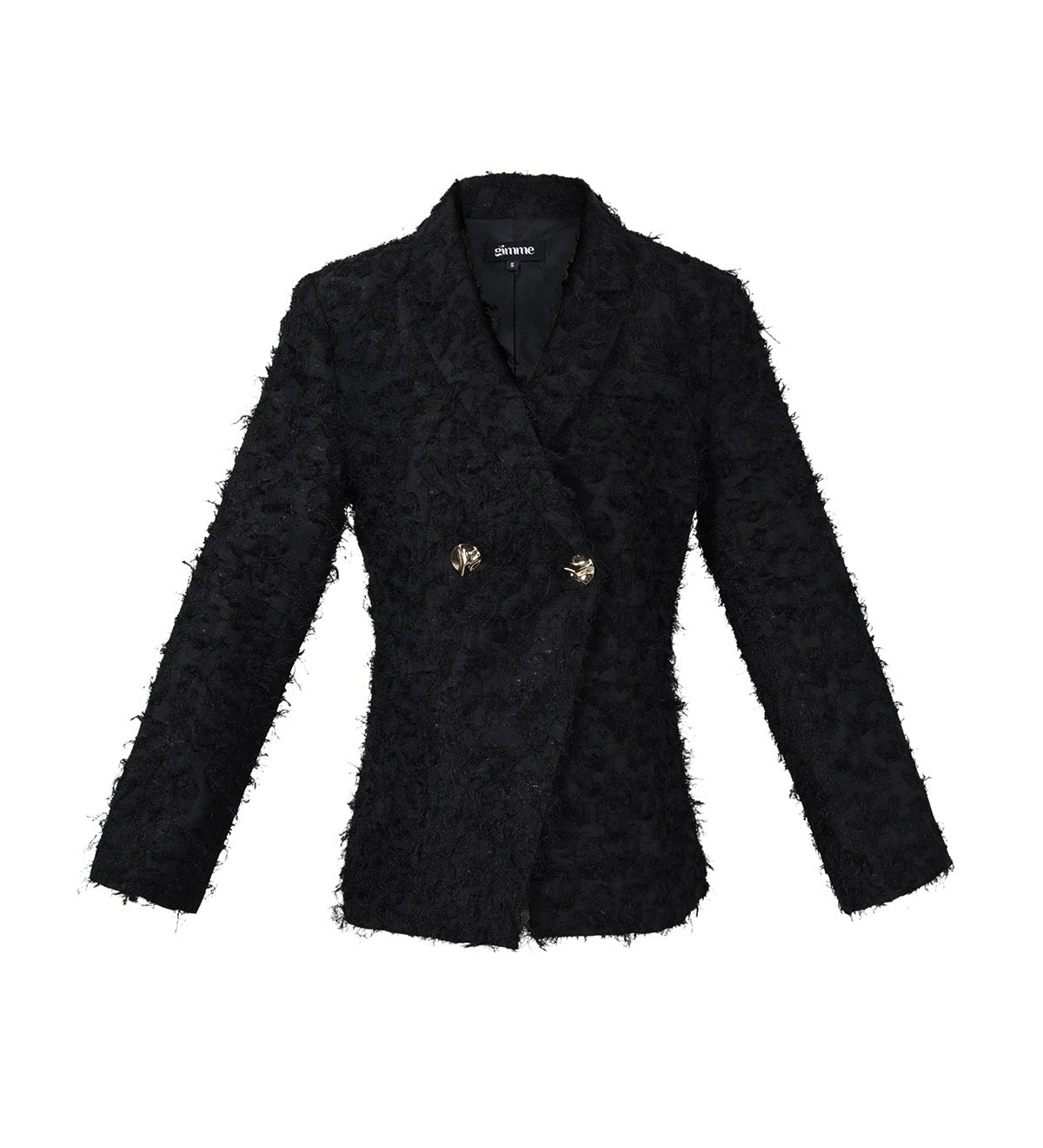 Fluffy Statement Blazer – Schwarz | Yasèmia Clothes Yasèmia