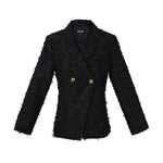 Fluffy Statement Blazer – Schwarz | Yasèmia Clothes Yasèmia
