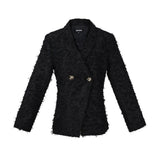 Fluffy Statement Blazer – Schwarz | Yasèmia Clothes Yasèmia