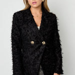 Fluffy Statement Blazer – Schwarz | Yasèmia Clothes Yasèmia