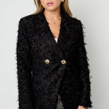 Fluffy Statement Blazer – Schwarz | Yasèmia Clothes Yasèmia