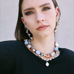 Gemini Ohrringe | 4-teiliges Set mit Silberversilberten Ohrringen & Manschetten – Yasèmia Earrings Yasèmia