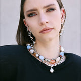 Gemini Ohrringe | 4-teiliges Set mit Silberversilberten Ohrringen & Manschetten – Yasèmia Earrings Yasèmia
