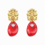 Handgemachte Amani Löwen - Ohrringe Red l Yasèmia Jewellery Yasèmia