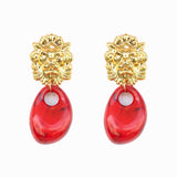 Handgemachte Amani Löwen - Ohrringe Red l Yasèmia Jewellery Yasèmia