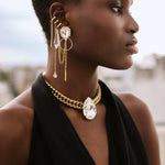 Handgemachte Andromeda Ohrringe 24K Vergoldet l Yasèmia Jewellery Yasèmia