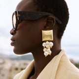 Handgemachte Blanche Ohrringe 24K Vergoldet l Yasèmia Jewellery Yasèmia