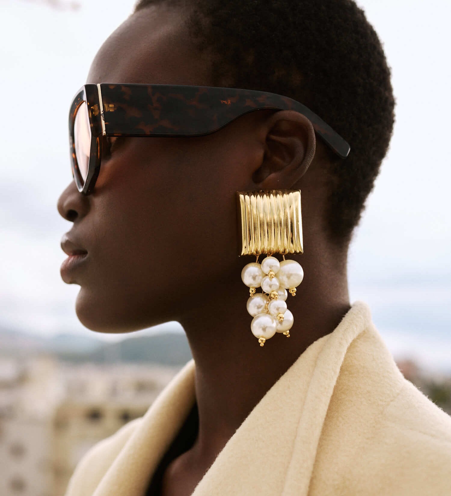 Handgemachte Blanche Ohrringe 24K Vergoldet l Yasèmia Jewellery Yasèmia