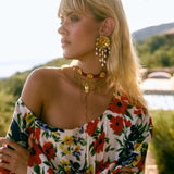 Handgemachte Blossom Ohrringe 24K Vergoldet l Yasèmia Jewellery Yasèmia