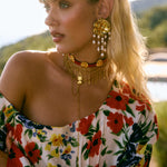 Handgemachte Blossom Ohrringe 24K Vergoldet l Yasèmia Jewellery Yasèmia