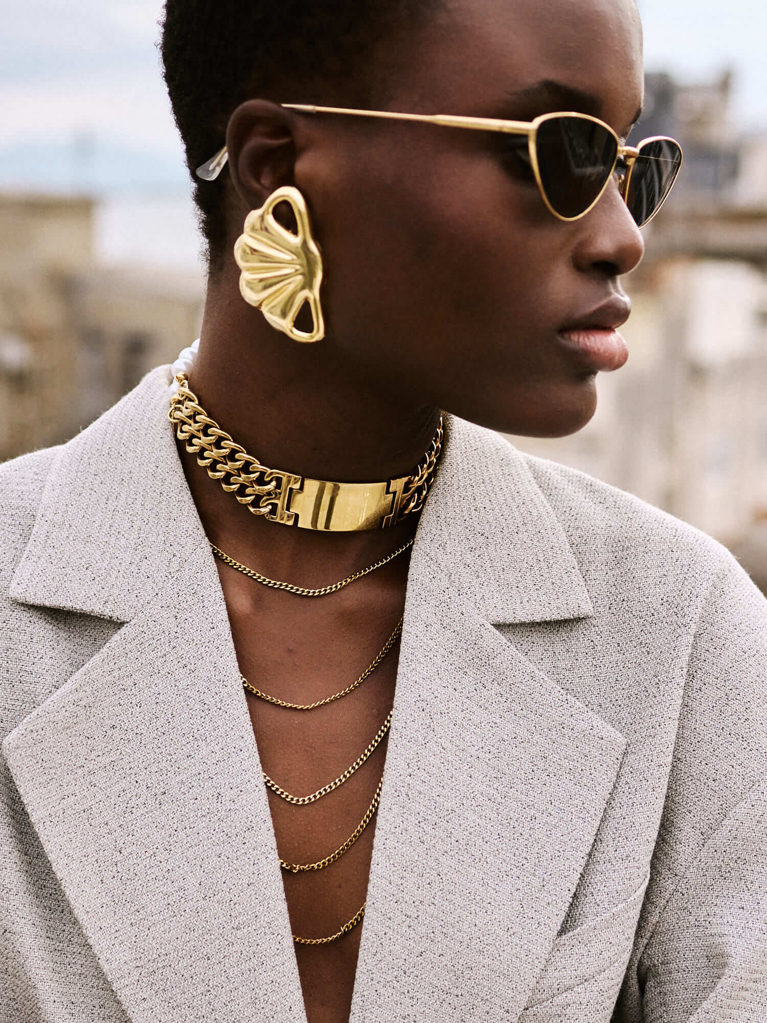 Handgemachte Cassiope Ohrringe vergoldet l Yasèmia Jewellery Yasèmia