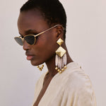 Handgemachte Chandelier Ohrringe 24K Vergoldet l Yasèmia Jewellery Yasèmia