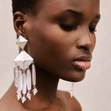 Handgemachte Chandelier Ohrringe versilbert l Yasèmia Jewellery Yasèmia