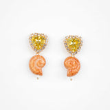 Handgemachte Citrus Kiss Ohrringe 24K Vergoldet l Yasèmia Jewellery Yasèmia