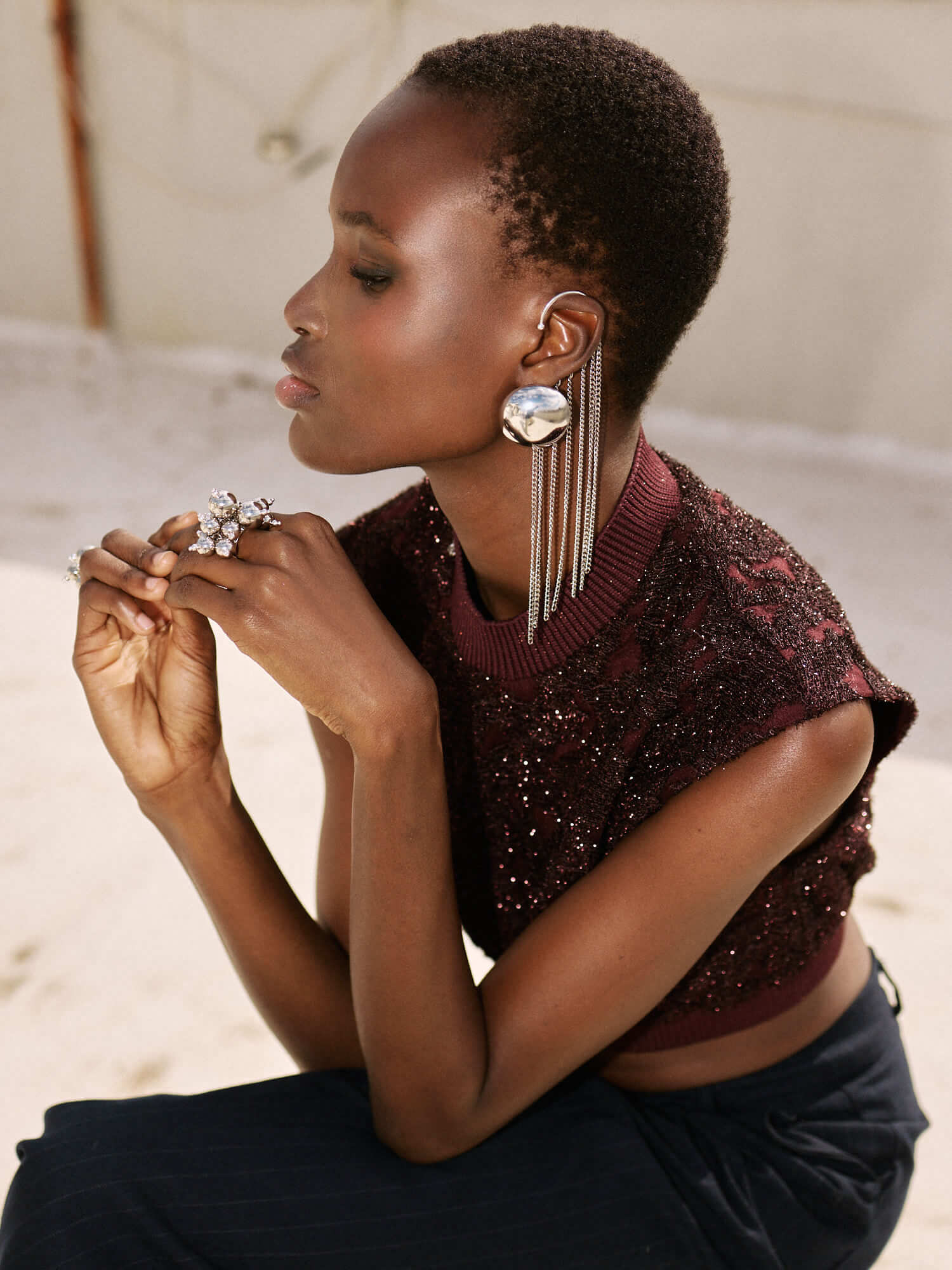 Handgemachte Galactica Ohrringe Versilbert l Yasèmia Jewellery Yasèmia