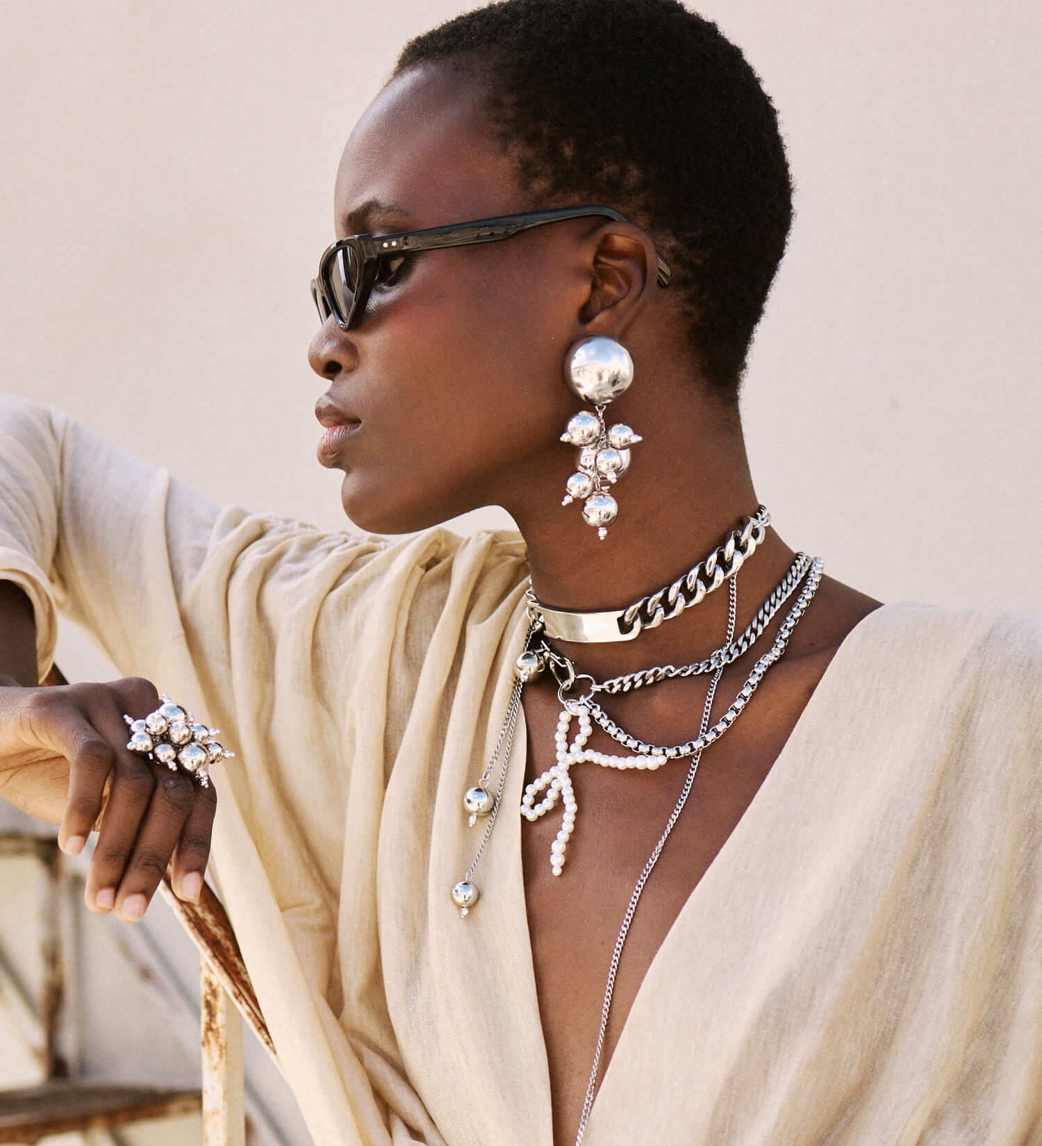 Handgemachte Galactica Ohrringe Versilbert l Yasèmia Jewellery Yasèmia