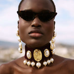 Handgemachter Schmuck Duesseldorf Choker Halskette Μalena Gold - Choker l Yasèmia