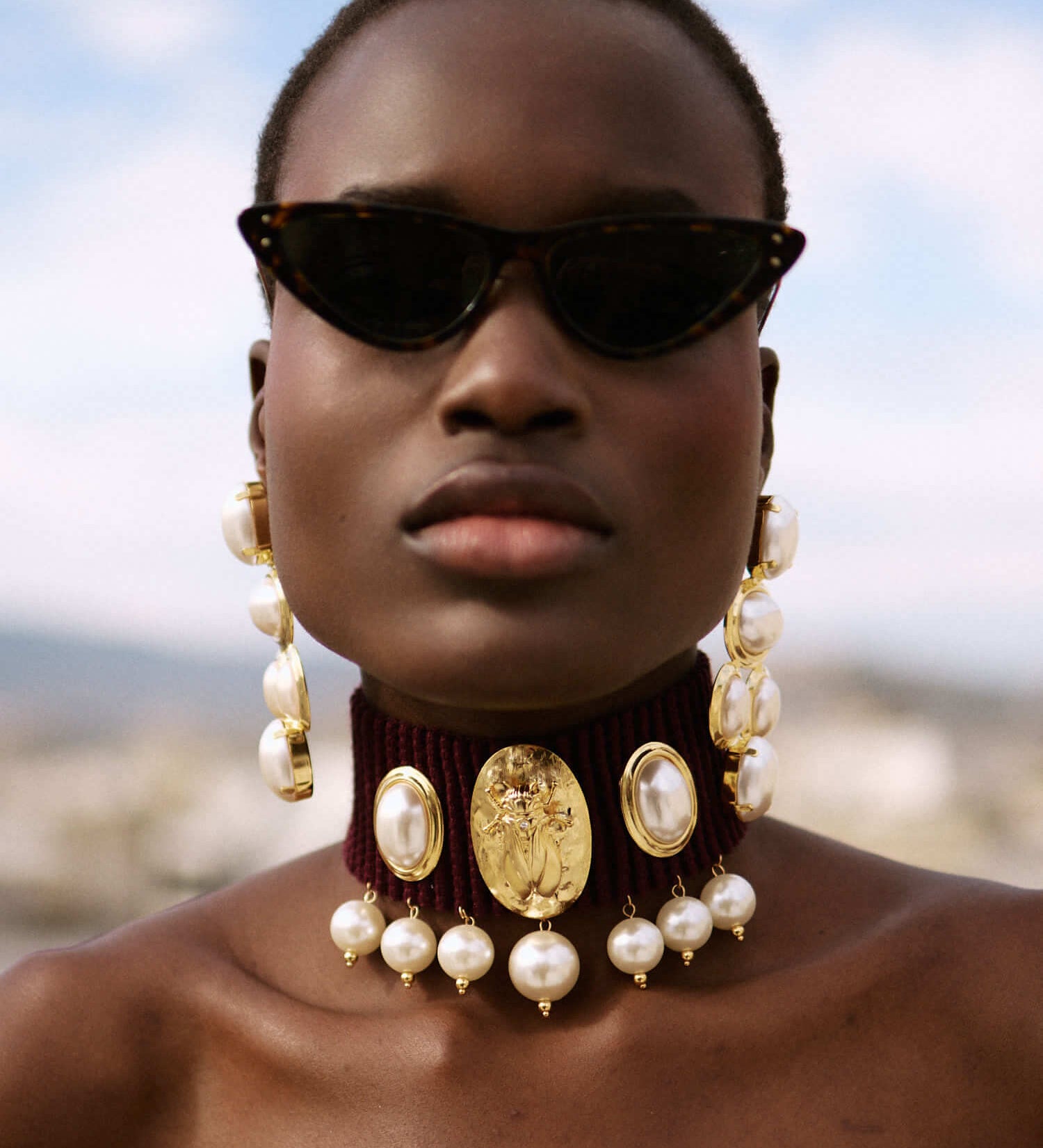 Handgemachter Schmuck Duesseldorf Choker Halskette Μalena Gold - Choker l Yasèmia