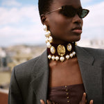 Handgemachter Schmuck Duesseldorf Choker Halskette Μalena Gold - Choker l Yasèmia