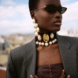 Handgemachter Schmuck Duesseldorf Choker Halskette Μalena Gold - Choker l Yasèmia