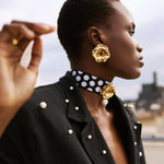 Handgemachte Moonflower Ohrringe - 24K Vergoldet l Yasèmia Jewellery Yasèmia