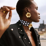 Handgemachte Moonflower Ohrringe - 24K Vergoldet l Yasèmia Jewellery Yasèmia