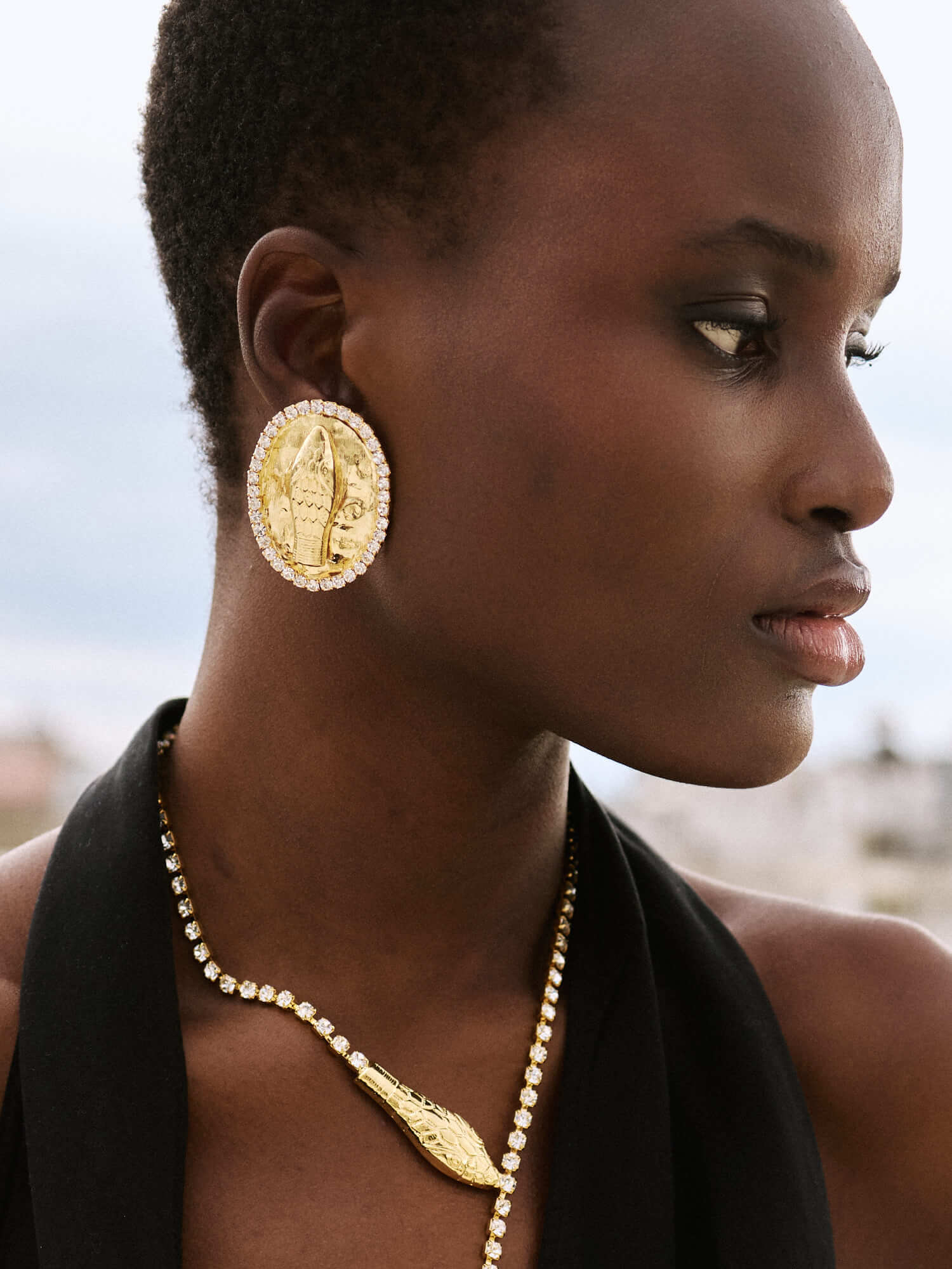 Handgemachte Naga Ohrringe 24K Vergoldet l Yasèmia Jewellery Yasèmia