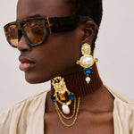 Handgemachte Ophelia Ohrringe 24K Vergoldet l Yasèmia Jewellery Yasèmia