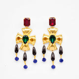 Handgemachter Schmuck Duesseldorf Yasemia jewellery Ohrringe Kreuz statement set gold mit steinen