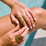 Handgemachter Freya Ring - Armband 24K Vergoldet l Yasèmia Jewellery Yasèmia