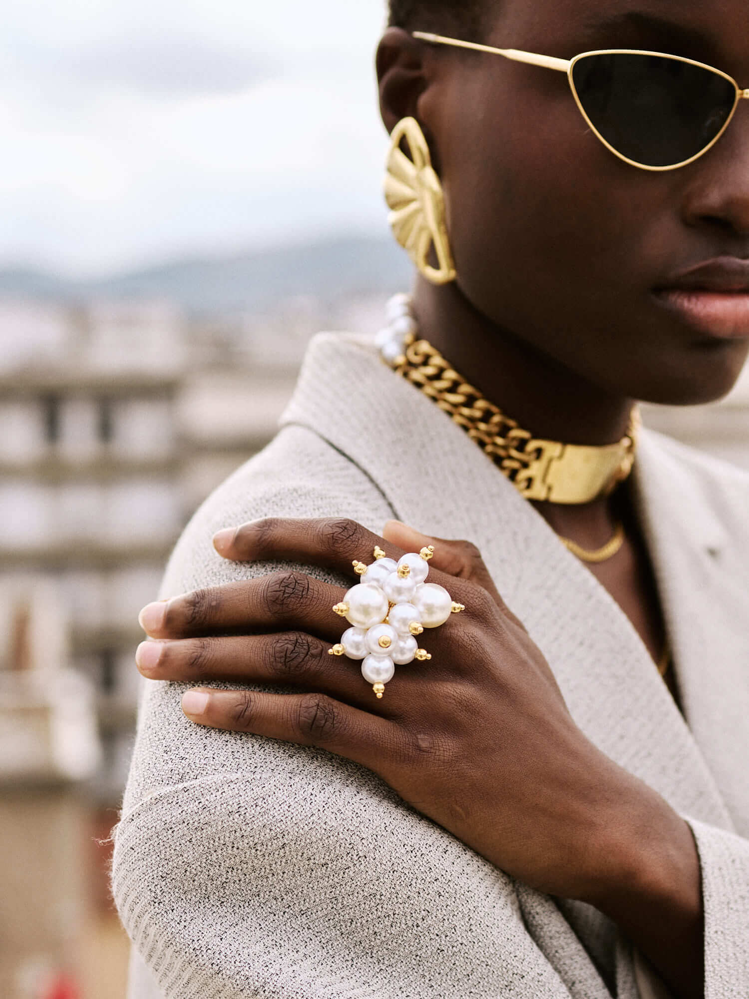 Handgemachter Nimbus Ring vergoldet l Yasèmia Jewellery Yasèmia