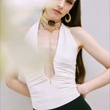 Icon Choker – Gold, Preciosa Kristall Smoked Topaz | Yasèmia Choker Yasèmia