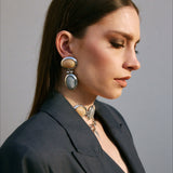 Mist Earrings — Silbervergoldet mit Glas - Cabochons | Yasèmia Fashion Jewellery Yasèmia