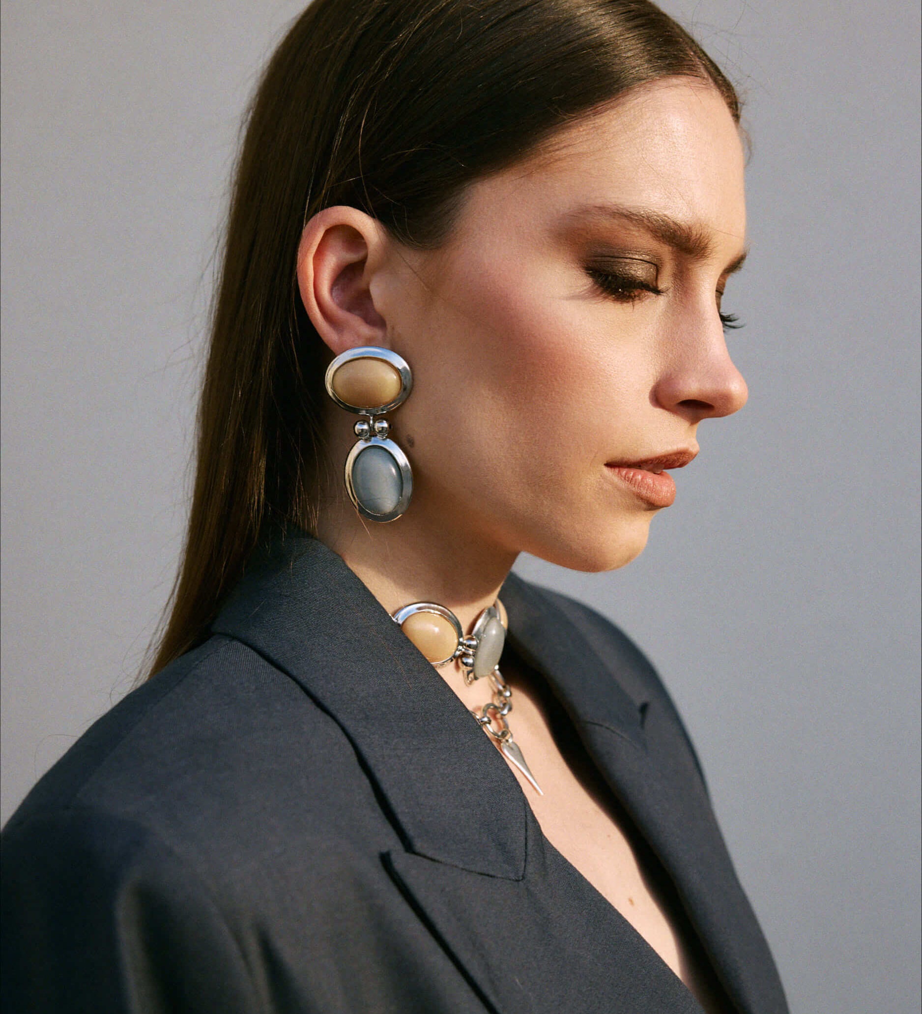Mist Earrings — Silbervergoldet mit Glas - Cabochons | Yasèmia Fashion Jewellery Yasèmia